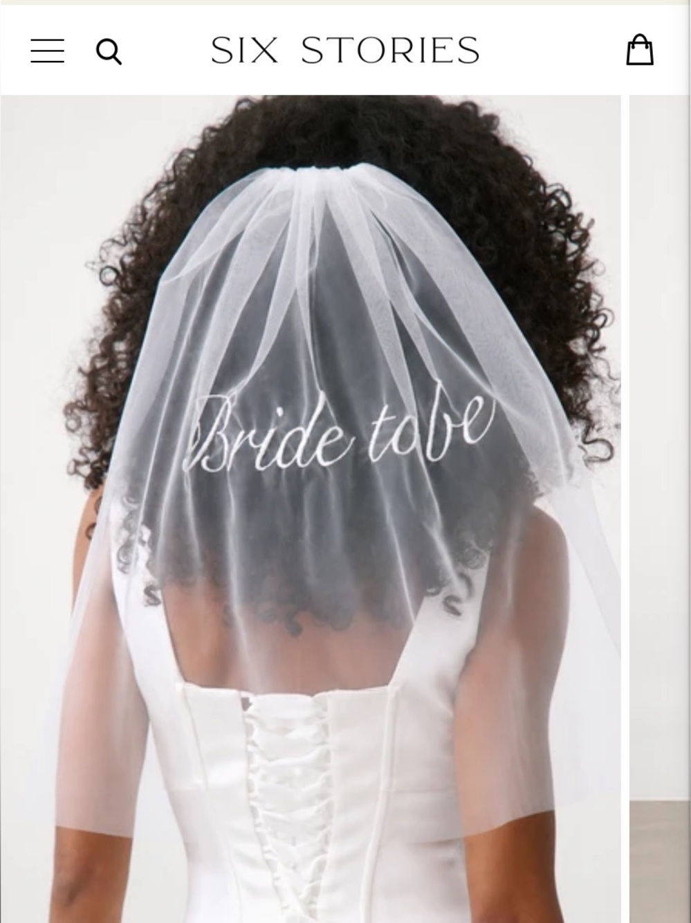 Six Stories Bride To Be White Veil